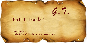 Galli Teréz névjegykártya